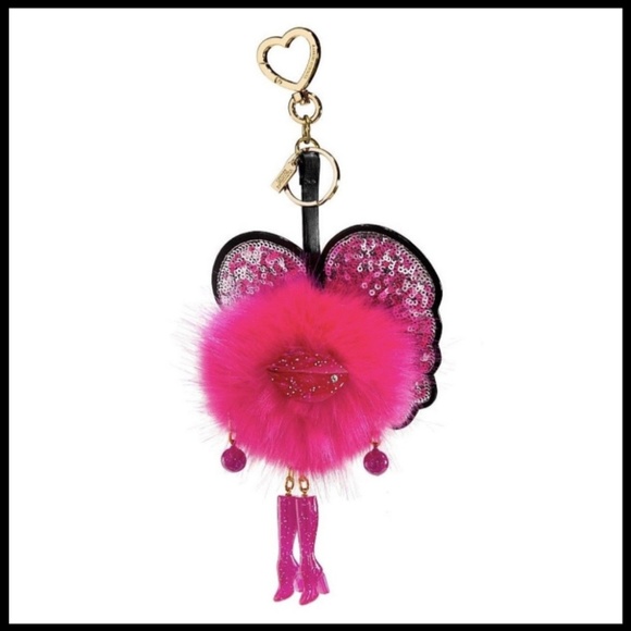 Victoria's Secret Handbags - $ALE💟VS ANGEL Wing Pom Keychain Charm Lips Boots